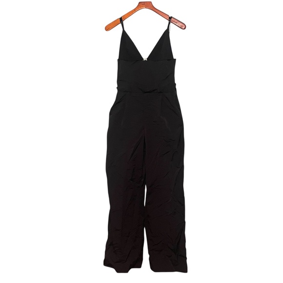 Zara Pants - Zara High Waist Wide Leg Silver Buckle Detail Jumpsuit Size‎ S